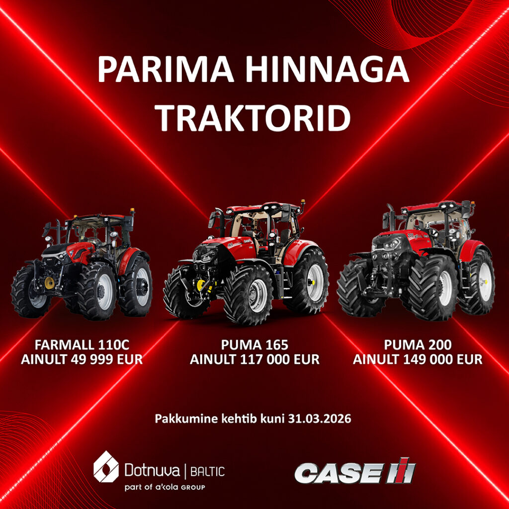Case Ih ja Dotnuva Baltic traktorite hinnakampaania sotsiaalmeediabännerid