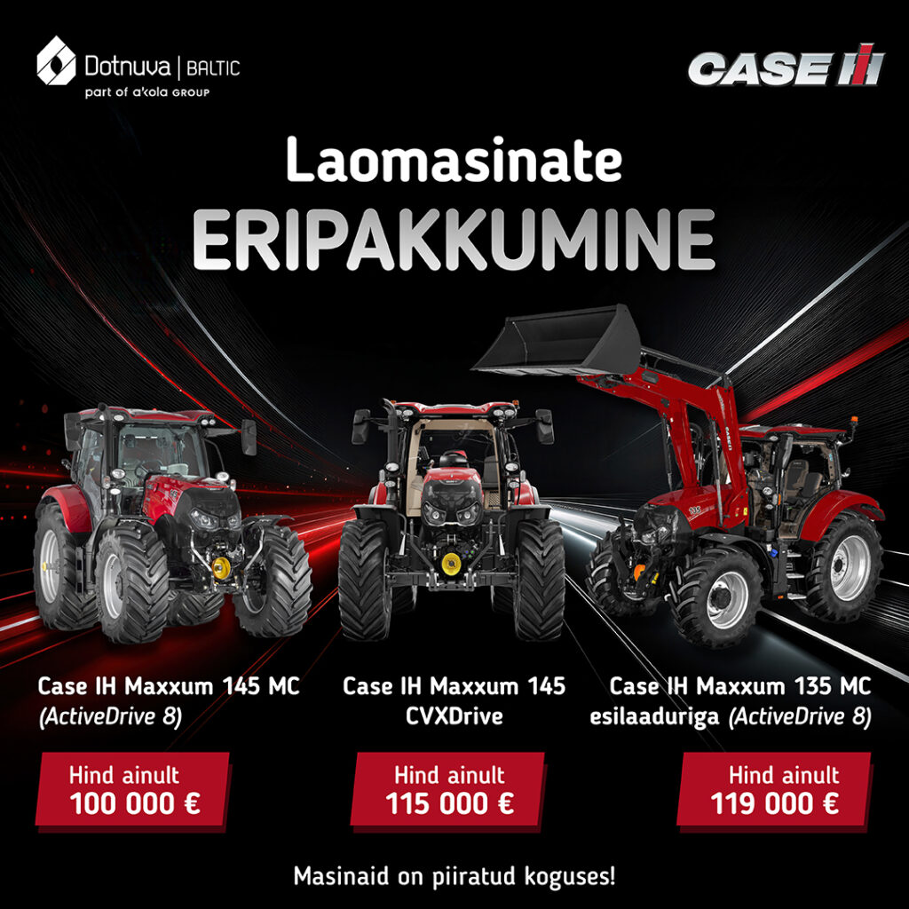 Case Ih ja Dotnuva Baltic traktorite hinnakampaania sotsiaalmeediabännerid